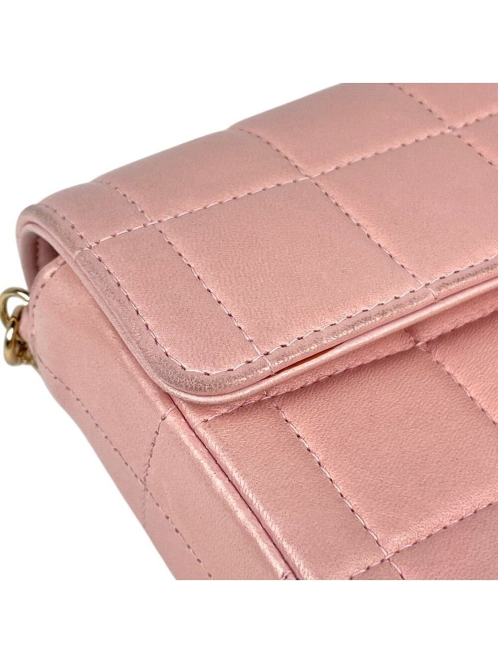 Chanel Shoulder Bag CC Logo Leather Pink - Picture 7 of 15